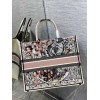 Dior book tote pink embroided bag 41cm