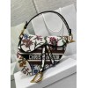 Fendi Saddle White Jardin Magique Embroidery Bag