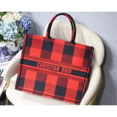 Dior Red Caro Book Tote 35cm