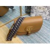 DIOR BOBBY Large Brown Oblique Embroidered Strap Bag