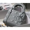 Dior Lady Diamond Motif Gray Mini Bag