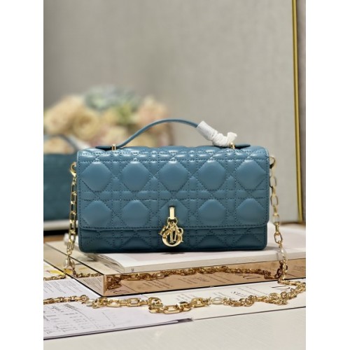 Dior Mini Miss Dior Blue Lambskin Bag