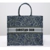 Dior Book Tote Embroidery Denim Effect 41cm Bag