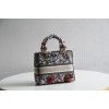 Dior Medium Lady D-Lite Bag In Multicolor Mille Fleurs Embroidery Bag