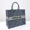 Dior Book Tote Embroidery Denim Effect 41cm Bag