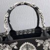 Dior book tote black embroidered 41cm