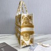 Dior book tote yellow embroidered 41cm