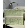 Dior book tote green embroided bag 41cm