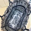 DIOR Book Tote Gray Oblique Embroidery 41cm