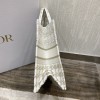 Dior book gold tone embroidery tote 36cm