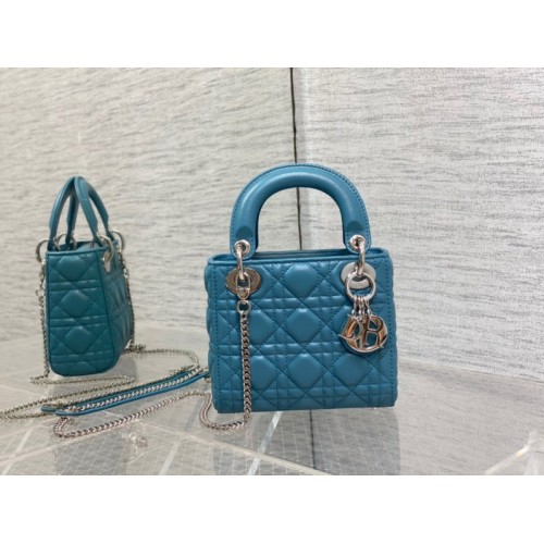 Dior blue bag 17cm