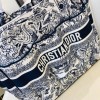 DIOR Book Tote Gray Oblique Embroidery 41cm