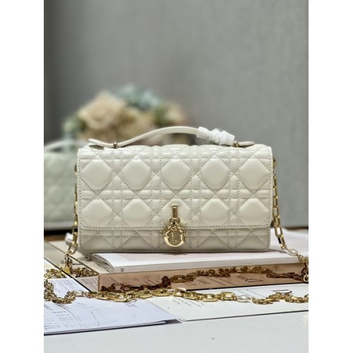 Dior Mini Miss Dior White Lambskin Bag