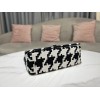 Dior medium caro black and white macro fabric bag