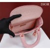 Dior pink beaded cannage embroidery multicolor bag