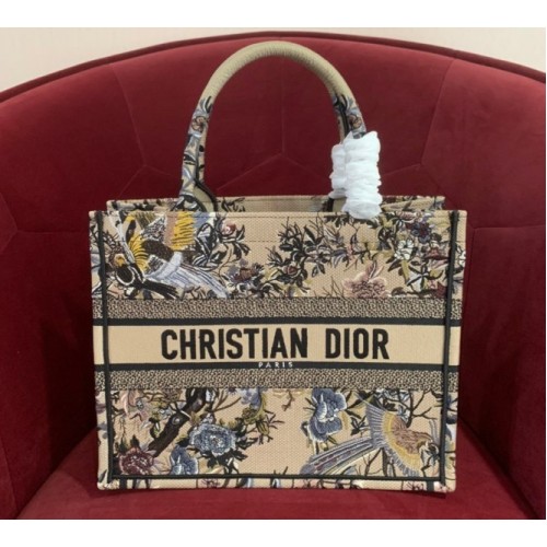 Dior Book Tote Dark Multicolor Dior Jardin d'Hiver Embroidery 36cm Bag