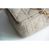 Dior Caro Small Beige Cannage Leather Bag