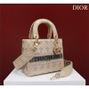 Dior beige beaded cannage embroidery bag