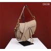 Dior Saddle beige grained calfskin with strap bag