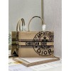 DIOR Book Tote Medium Beige Jute Canvas 36cm