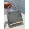 Dior Lady mini bag silver metallic snake leather bag