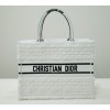 Dior Book Tote White Cannage Shearling 36cm