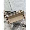 Dior medium book tote black tiger embroidery bag