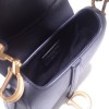 Dior saddle bag original grain leather black 20cm