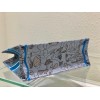 Dior Book Tote Star Embroided Blue 41cm