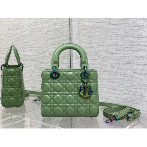 Dior lady hot green 20cm bag