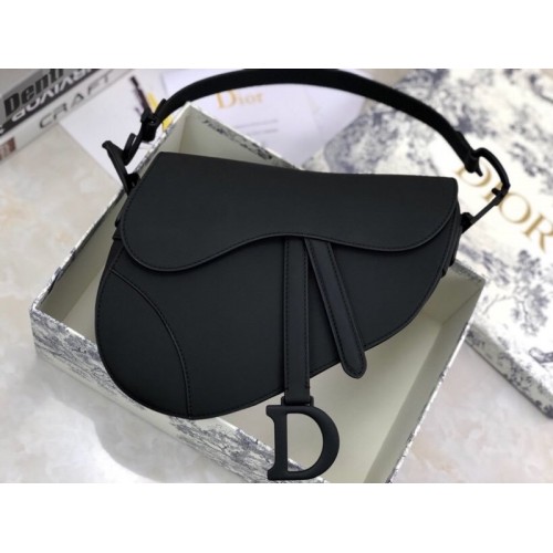 Dior Saddle Bag in Black Ultramatte Calfskin