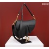 Dior Saddle black grained calfskin with strap bag