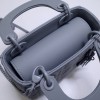 Dior Lady Mini Lambskin Bag Matte Blue 17cm