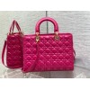 Dior large lady dior pink lambskin 32cm bag