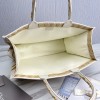 Dior book tote yellow embroidered 41cm