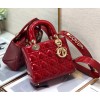 Dior lady patent ABC 20cm red