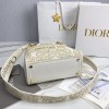 Dior lady gold embroidered bag 24cm