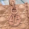 Dior lady D-joy Latte Diamond Motif Beige Bag