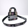 Dior lady D-lite small black multicolor bag