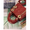 Lady Dior Mini Red Patent Leather Bag