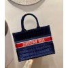 Dior Tote Book Blue Velvet 36cm