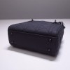 Dior Lady Mini Lambskin Bag Matte Dark Blue 17cm