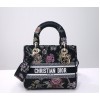 Dior lady D-lite medium black multicolor bag