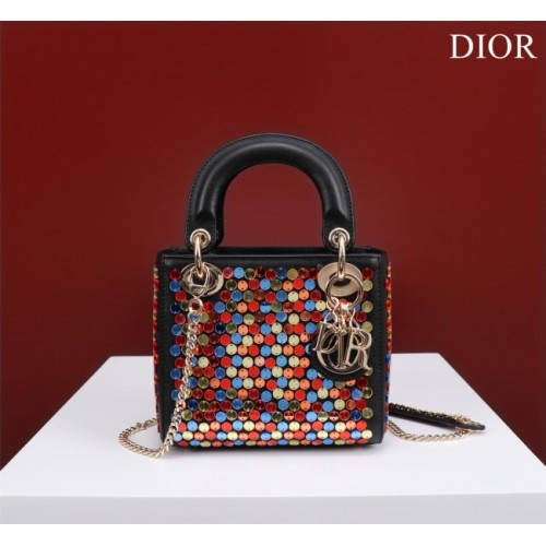 Dior Mesh embroided colorfull mini bag