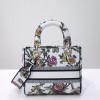 Dior lady D-lite medium white multicolor bag