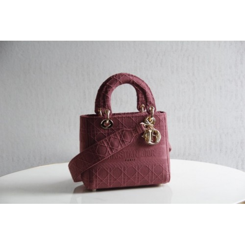 Dior Lady D-lite in red 24cm