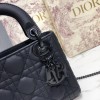 Dior Lady Mini Lambskin Bag Matte Black 17cm