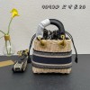 Dior lady raffia small blue bag