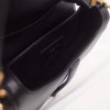 Dior saddle bag original leather black 20cm M0446