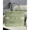 Dior book tote green embroided bag 36cm